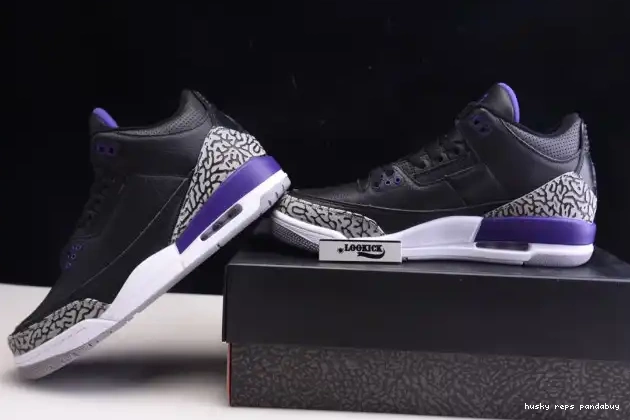 Cheap Husky Jordan Purple CT8532-050 3 Air Court Black Retro 0516